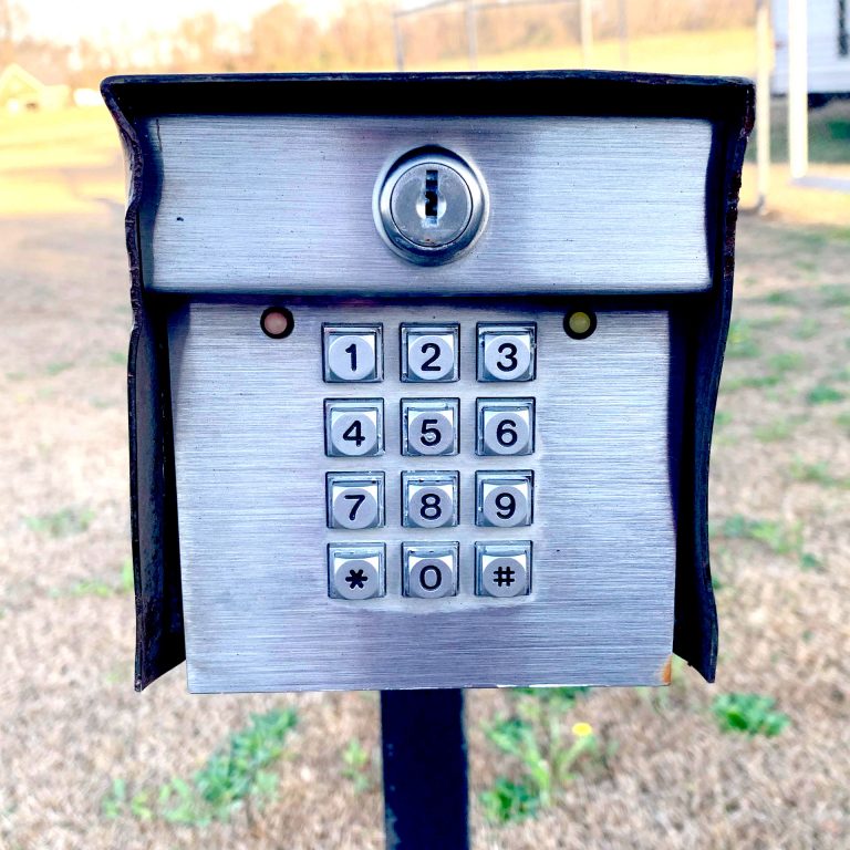 Keypad used for secure entry at Southridge Self Storage